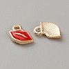Lip Alloy Enamel Charms ENAM-CJC0003-69KCG-2