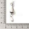 Brass Shell Fold Over Clasps KK-K389-103P-3
