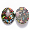 Synthetic Gold Line Imperial Jasper Cabochons G-R457-02D-2