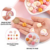 50Pcs 10 Style Food Grade Eco-Friendly Silicone Beads SIL-BT0001-03-4