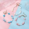 Natural White Shell Star & Glass Seed Beaded Bracelets for Women BJEW-JB13282-1