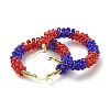 Porcelain Beaded Huggie Hoop Earrings for Women X1-EJEW-C003-01B-RS-2