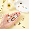 Craftdady 40Pcs 4 Colors Alloy Enamel Pendants ENAM-CD0001-15-10