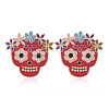 Halloween Skull Alloy Enamel Stud Earrings RR3201-2-2