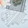 15Pcs 3 Styles Steel Wire Cord AJEW-GF0009-63-4