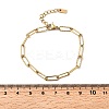 304 Stainless Steel Paperclip Chain Bracelets for Women BJEW-Z140-01G-5