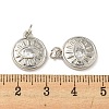 Rack Plating Brass Micro Pave Cubic Zirconia Pendants KK-A200-19P-3