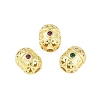 Brass Micro Pave Cubic Zirconia Beads KK-A226-09G-1