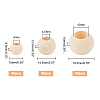 120Pcs 3 Style Natural Wood Beads WOOD-OC0001-92-3