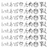 90Pcs 9 Styles Tibetan Style Alloy Pendants TIBEP-AR0001-22-1