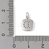 Rack Plating Brass Micro Pave CLear Cubic Zirconia Charms KK-E110-14P-D-3