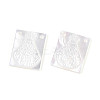 Natural White Shell Mother of Pearl Shell Pendants SSHEL-S264-002B-3