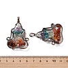 Chakra Theme Chip Gemstone Pendants G-F777-03R-3