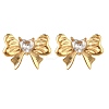 304 Stainless Steel Micro Pave Clear Cubic Zirconia Stud Earrings EJEW-I318-01G-01-4