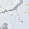 1Pc Brass Pave Clear Cubic Zirconia Rectangle Pendant Necklaces NJEW-LP0009-48-3