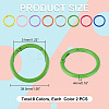   16Pcs 8 Colors Spray Painted Alloy Spring Gate Rings FIND-PH0009-67-2