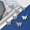 20Pcs 5 Styles Platinum Alloy Crystal Rhinestone Pendants ALRI-YW0001-22-5