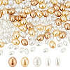 180Pcs 5 Style Glass Imitation Pearl Beads GLAA-AR0001-64-1