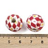 Christmas Printed Schima Wood European Beads WOOD-I015-01M-3