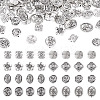 80Pcs 8 Styles Tibetan Style Alloy Beads TIBEB-TA0001-31-2