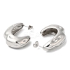 Non-Tarnish 304 Stainless Steel Twist Arch Stud Earrings EJEW-B026-12P-2