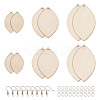 DIY Unfinished Wooden Pendant Earring Making Kits DIY-YS0001-16-2