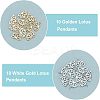 20Pcs 2 Colors Brass Charms KK-FH0002-18-6