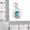 925 Sterling Silver Pave Cubic Zirconia Pendants STER-V001-03P-12-3