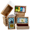 Foldable Creative Kraft Paper Drawer Boxes with Clear PVC Cover Sheet CON-WH0113-09D-1