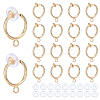 28Pcs Brass Clip-on Hoop Earring Findings KK-ME0001-30G-1