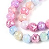Anti-Tarnish Electroplate Glass Beads Strands GLAA-N056-8mm-01-3