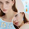 12Pcs 2 Colors 201 Stainless Steel Huggie Hoop Earring Findings STAS-DC0015-45-6