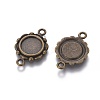 Tibetan Style Link Cabochon Bezel Settings LS-TIBEP-0578-AB-LF-2
