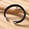 Braided Leather Cord Bracelets LS-BJEW-I200-08-8