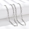 5.5MM 304 Stainless Steel Textured Oval Link Chain Necklaces NJEW-T016-12P-1