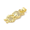 Rack Plating Brass Cubic Zirconia Pendants KK-S380-30G-03-2