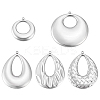 5Pcs 5 Styles 304 Stainless Steel Pendants STAS-PH0006-79-1