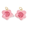 Printed Opaque Acrylic Pendants SACR-P036-01E-G-1