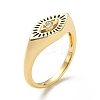 Clear Cubic Zirconia Horse Eye Finger Ring LS-RJEW-E058-01G-09-1