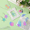 20Pcs 10 Styles Ion Plating(IP) 201 Stainless Steel Etched Metal Embellishments Pendants STAS-CA0002-35-5