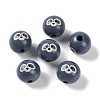 Animal Themes Printed Wood European Beads WOOD-M013-01G-1