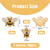 48Pcs 2 Colors Alloy Enamel Pendants ENAM-DC0001-47-2