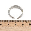 304 Stainless Steel Double Color Cuff Rings RJEW-S635-01GP-08-5