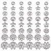 240Pcs 8 Style Stainless Steel Flower Bead Caps STAS-PH0004-27-1