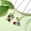 Stainless Steel and Glass Pendant Necklaces NJEW-JN04701-2