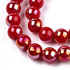Electroplate Opaque Glass Beads Strands X-GLAA-T032-P8mm-AB04-2