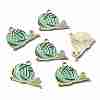Zine Alloy Enamel Pendants LS-ENAM-WH0065-04G-1