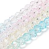 Transparent Painted Glass Beads Strands DGLA-A034-T6mm-A21-2