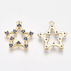 Brass Cubic Zirconia Pendants KK-T038-505E-2