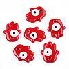 Opaque Handmade Lampwork Pendants LAMP-T011-15-B04-3